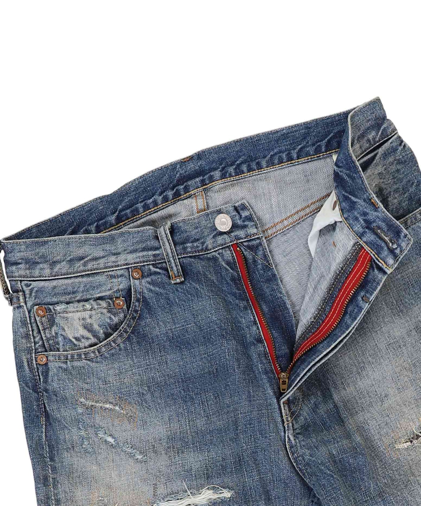12oz HOME MADE Denim Grunge Remake Pants(MENS)