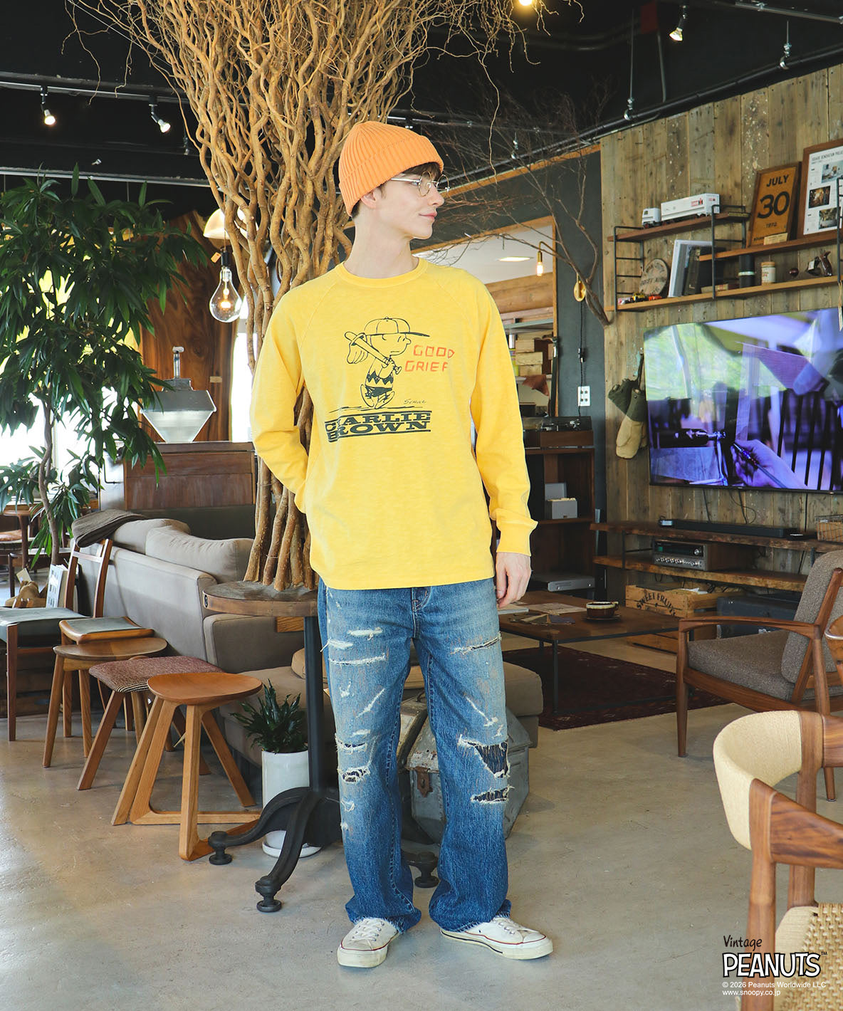 SNOOPY GOOD GRIEF L/S Tee(MENS)