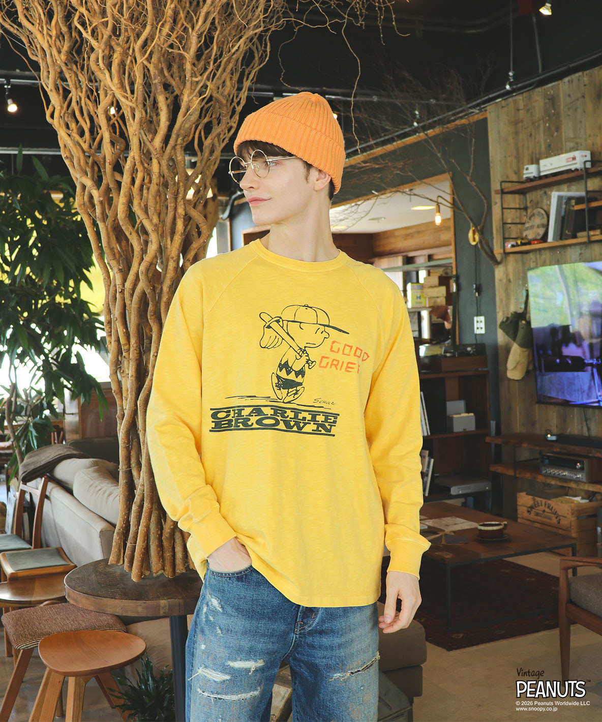 SNOOPY GOOD GRIEF L/S Tee(MENS)