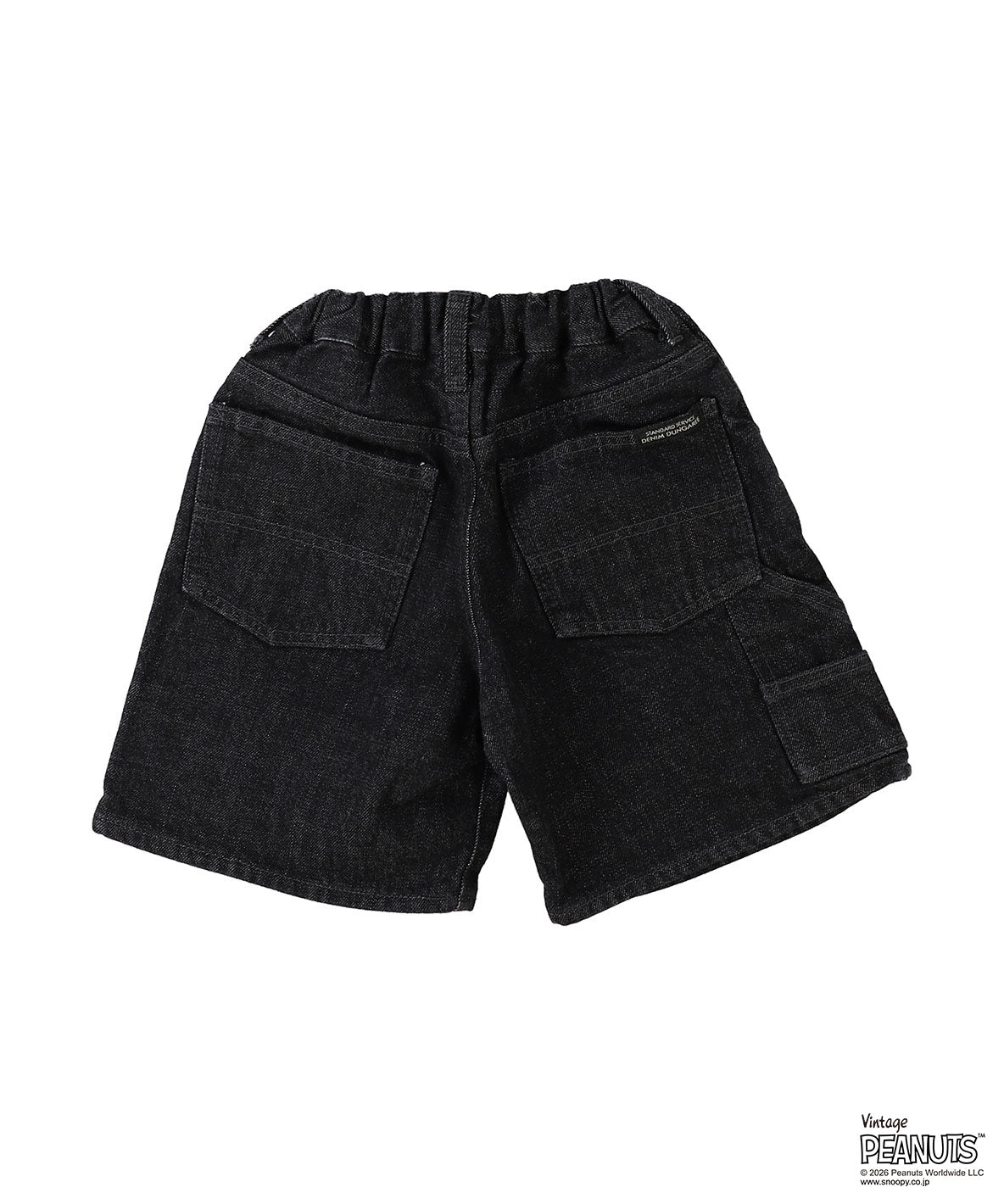 Black Denim SNOOPY Shorts