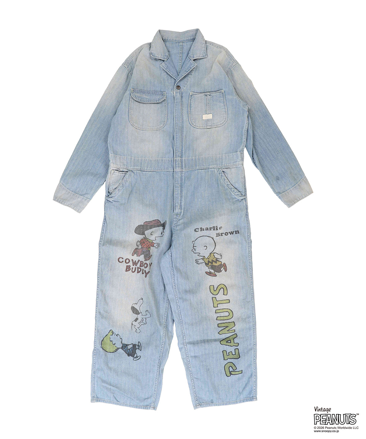 Herringbone SNOOPY Overalls(LADIES)
