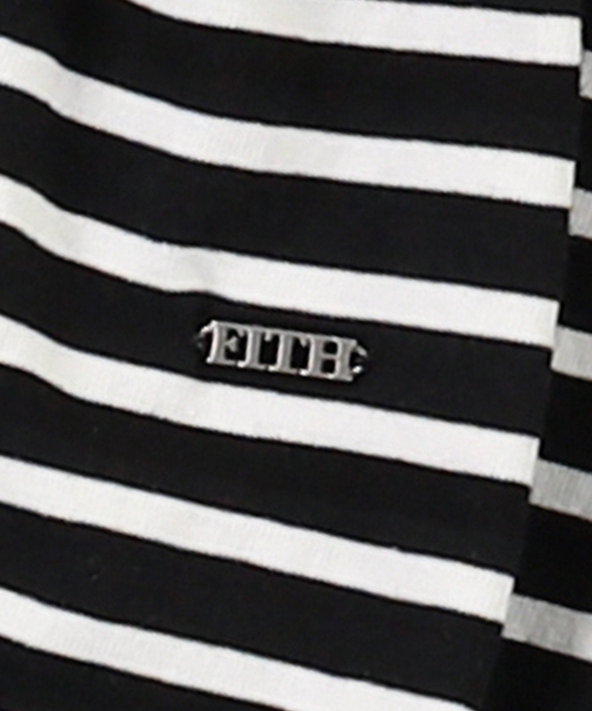 Striped and Lace Smoked Long Sleeve Tee