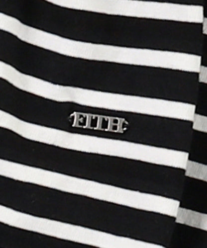 Striped and Lace Smoked Long Sleeve Tee
