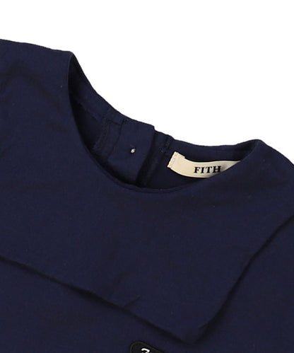 Baby Clear Spinned Cotton Jersey Sailor Collar Tee
