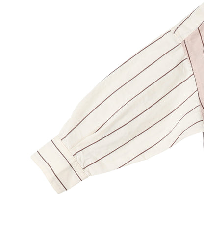 Cotton Linen Weather Striped Shirt Dress