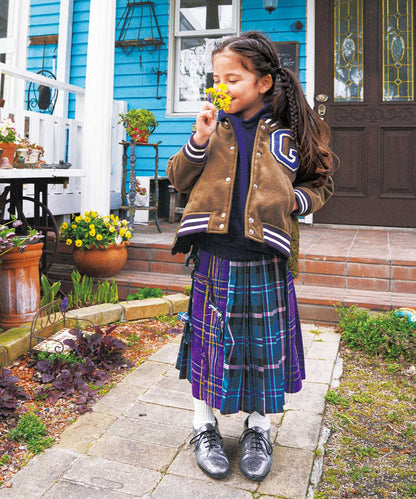 Scallaped Quilt Varsity Jacket