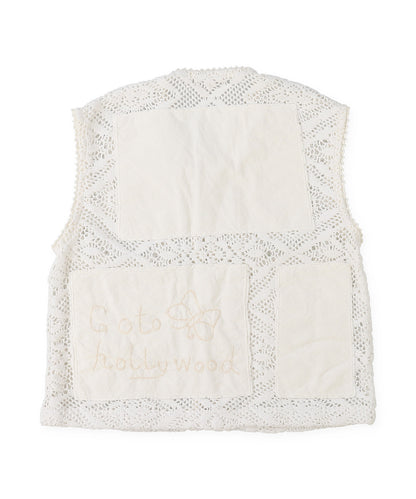 Knit Lace Embroidery Pullover