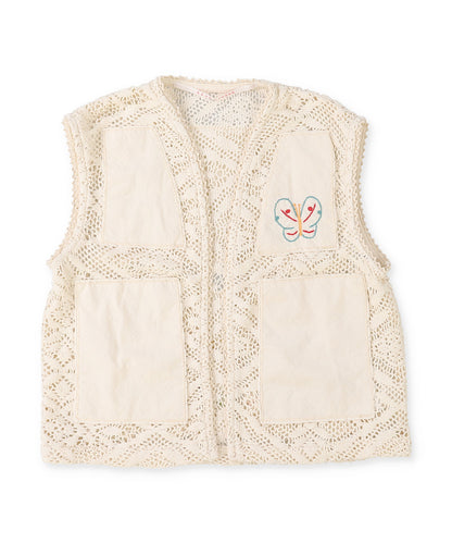Knit Lace Embroidery Pullover