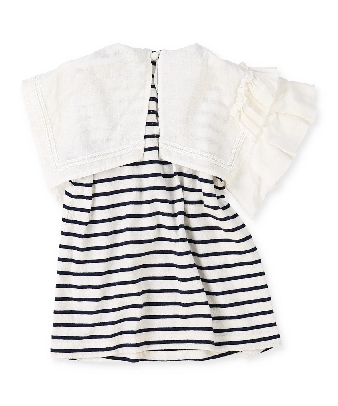 Asymmetry Sailor Collar Sleeveless Tee