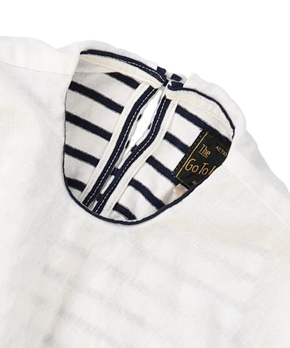 Asymmetry Sailor Collar Sleeveless Tee