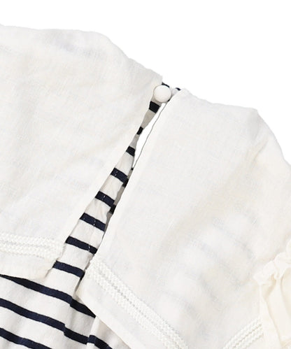 Asymmetry Sailor Collar Sleeveless Tee