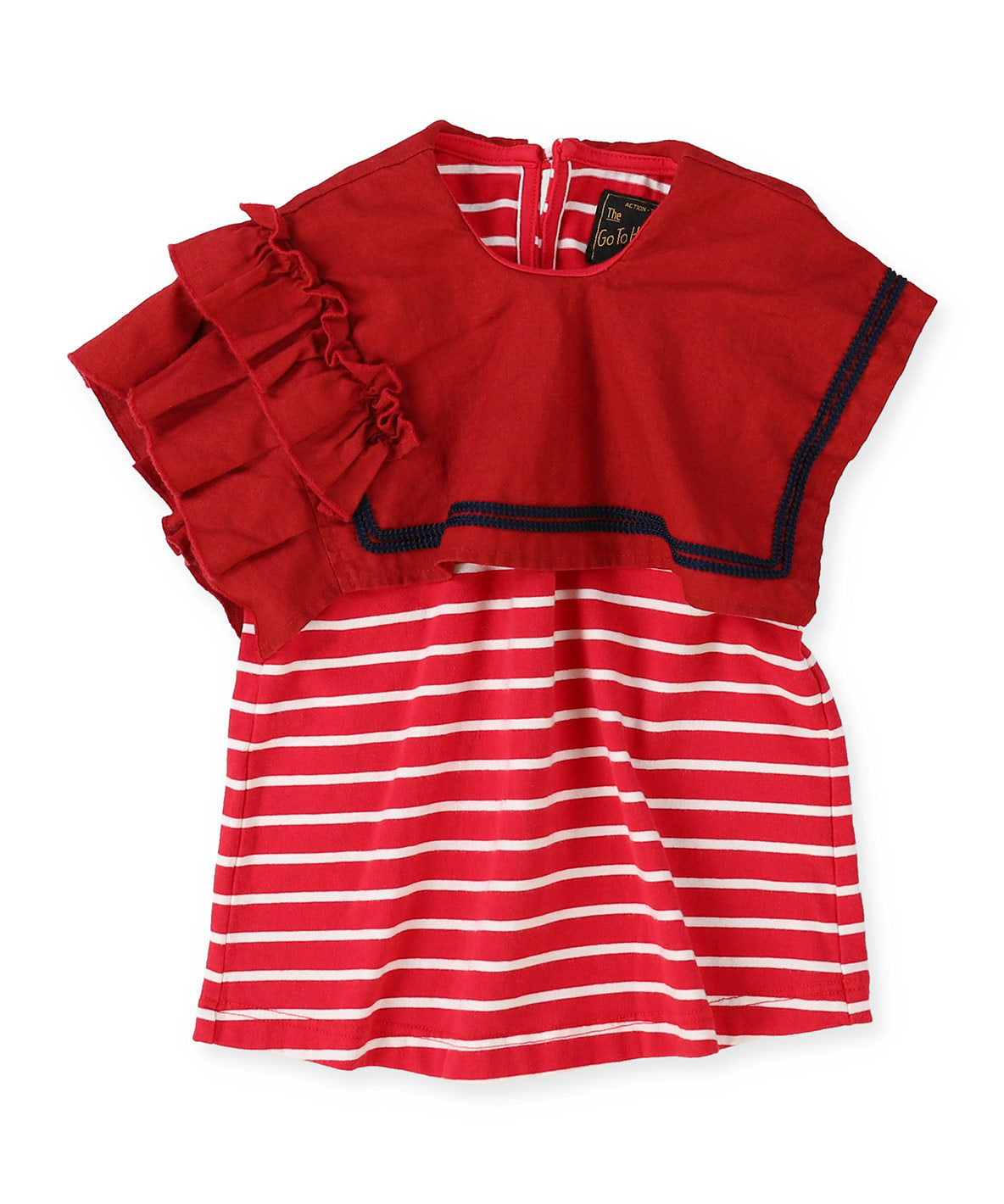 Asymmetry Sailor Collar Sleeveless Tee