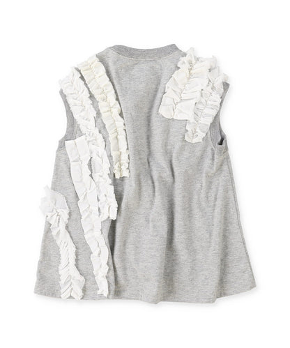 Vintage Cotton Jersey Frill Sleeveless Tee