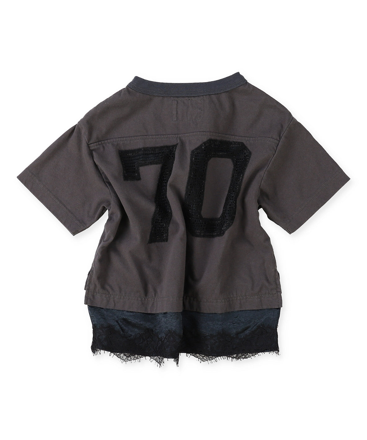 Layered-like Lace Numbering Tee