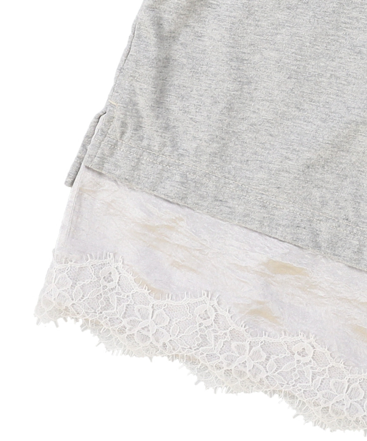 Layered-like Lace Numbering Tee
