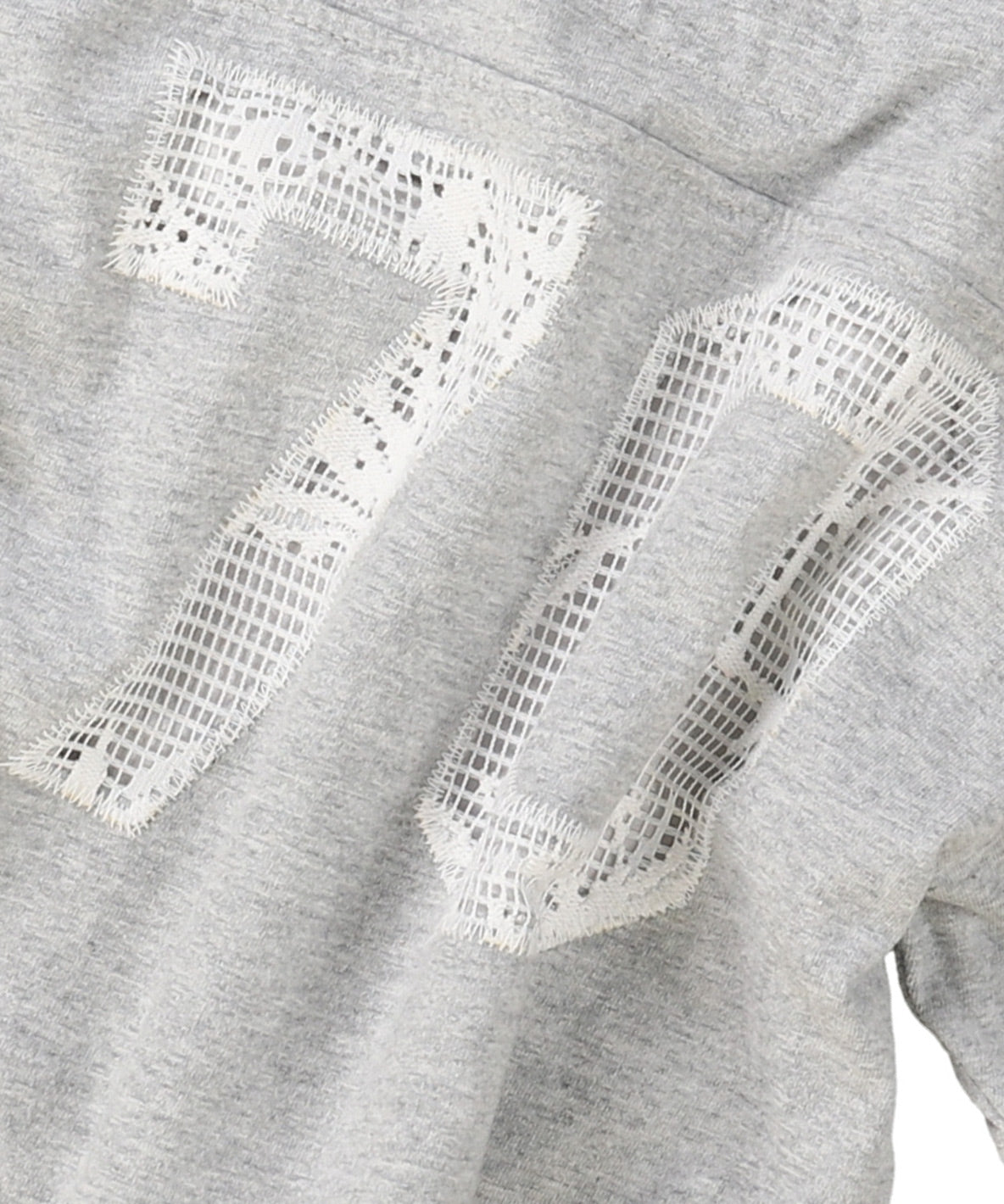 Layered-like Lace Numbering Tee