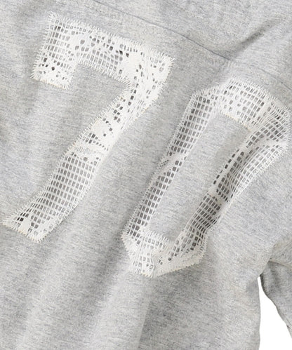 Layered-like Lace Numbering Tee