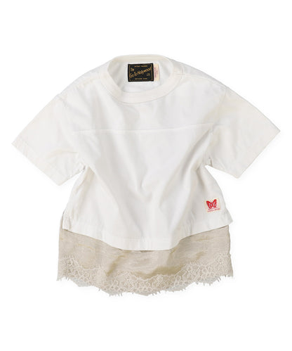 Layered-like Lace Numbering Tee