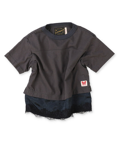 Layered-like Lace Numbering Tee