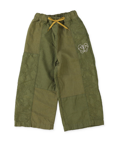 Gobelin Chambray Switching Embroidery Pants