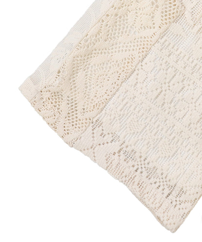 Patchwork Lace Layered-like Wide Pants
