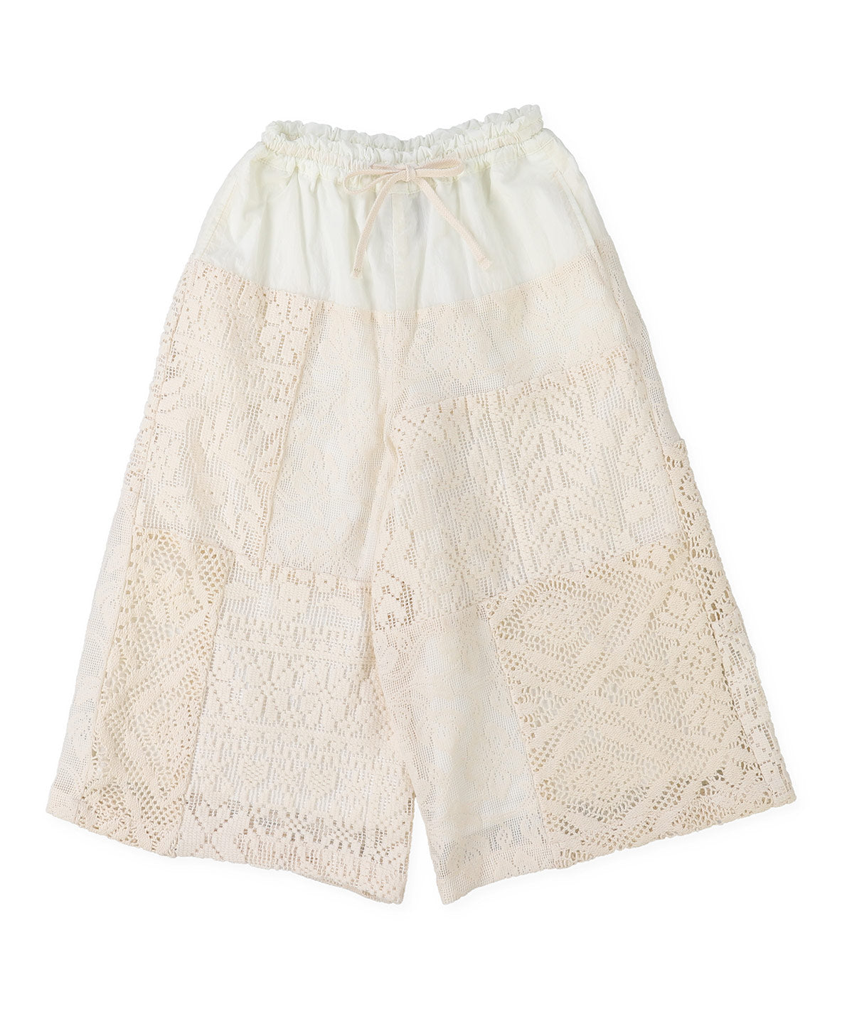 Patchwork Lace Layered-like Wide Pants