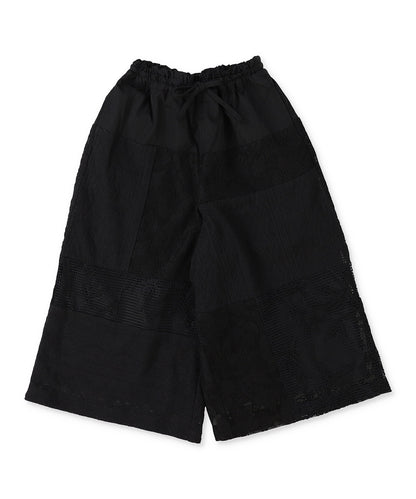 Patchwork Lace Layered-like Wide Pants