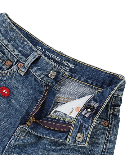 Denim Butterfly Pants