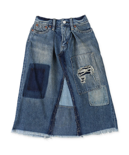 Denim Flare Skirt