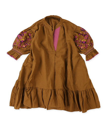 Floral Embroidery Shirt Dress