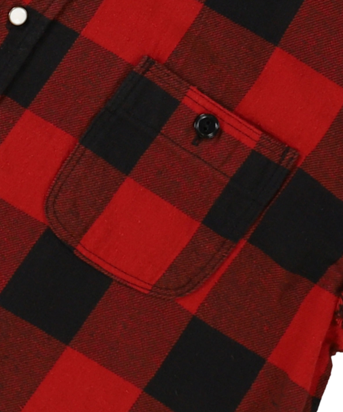 Twill Block Checkered Ruffled Shirt(LADIES)