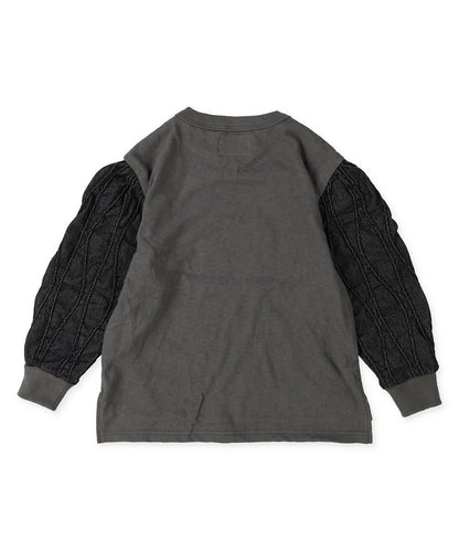 Tuck Denim-sleeve Tee