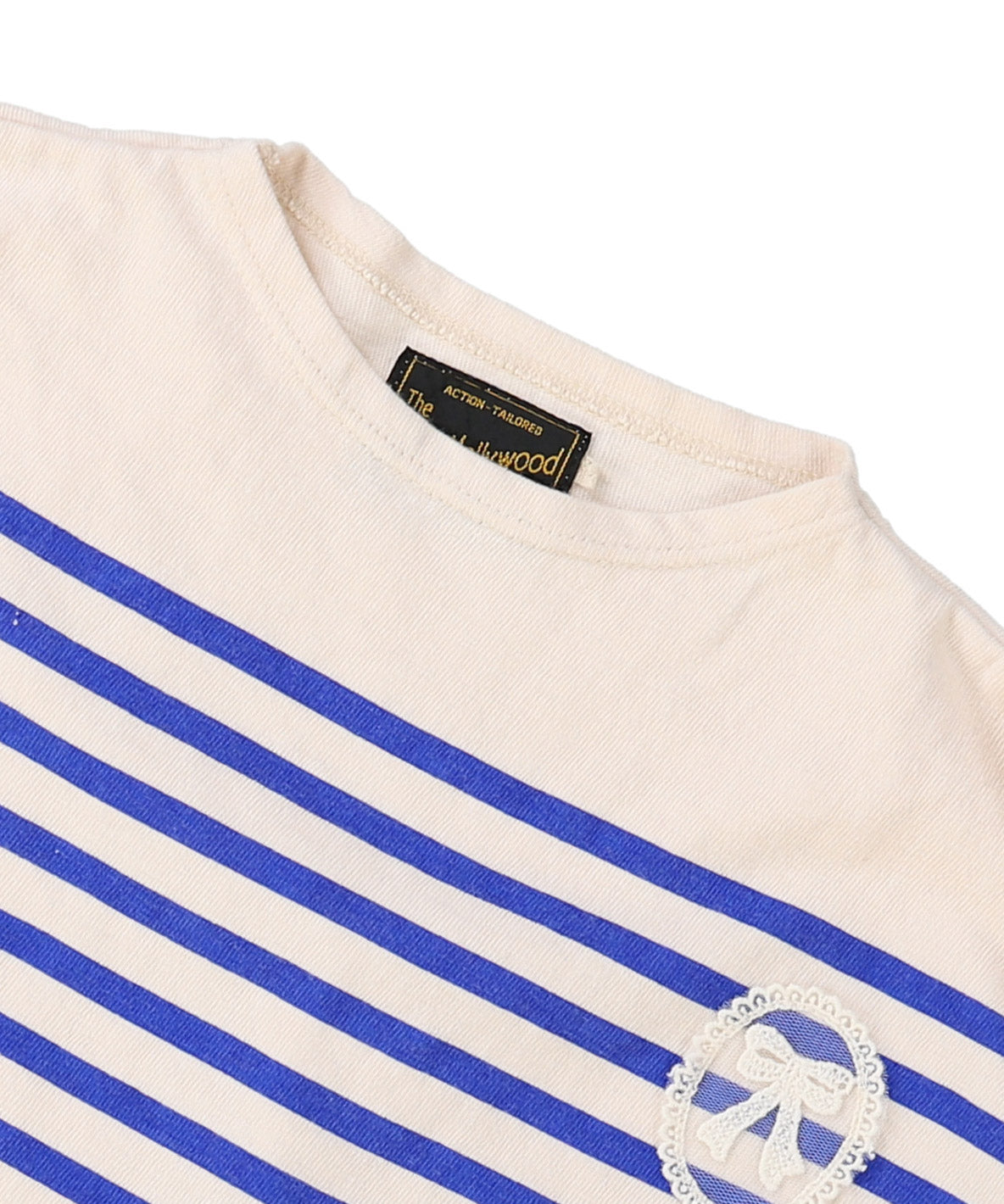 Lacy Striped Long Sleeve Tee