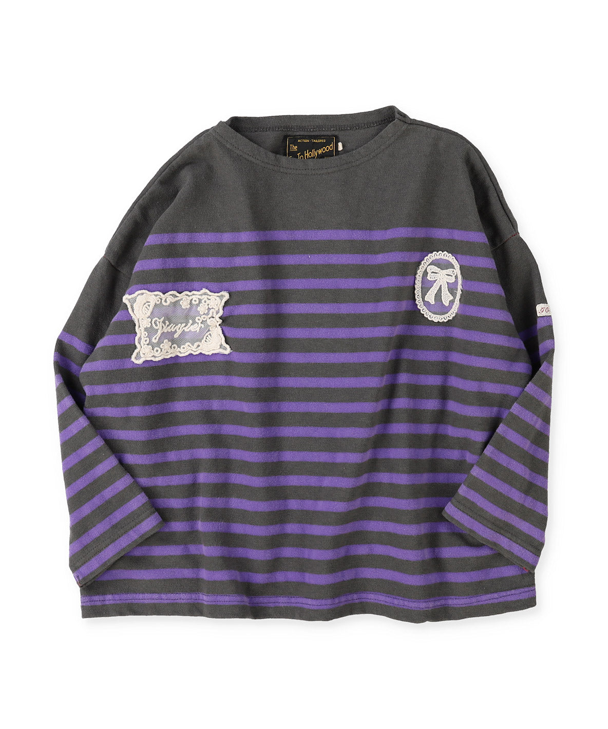 Lacy Striped Long Sleeve Tee