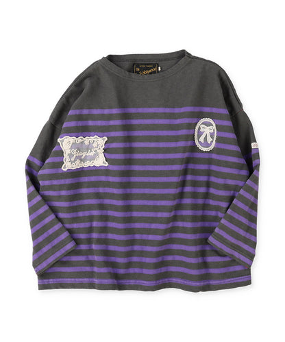 Lacy Striped Long Sleeve Tee