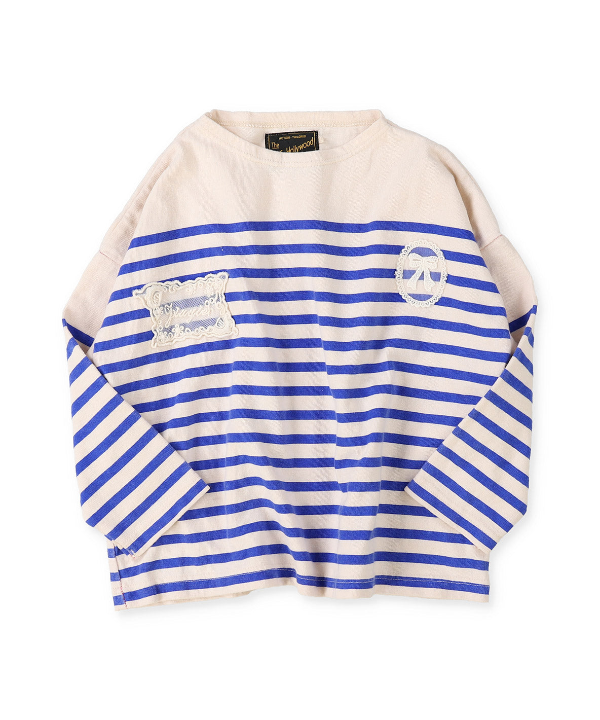 Lacy Striped Long Sleeve Tee