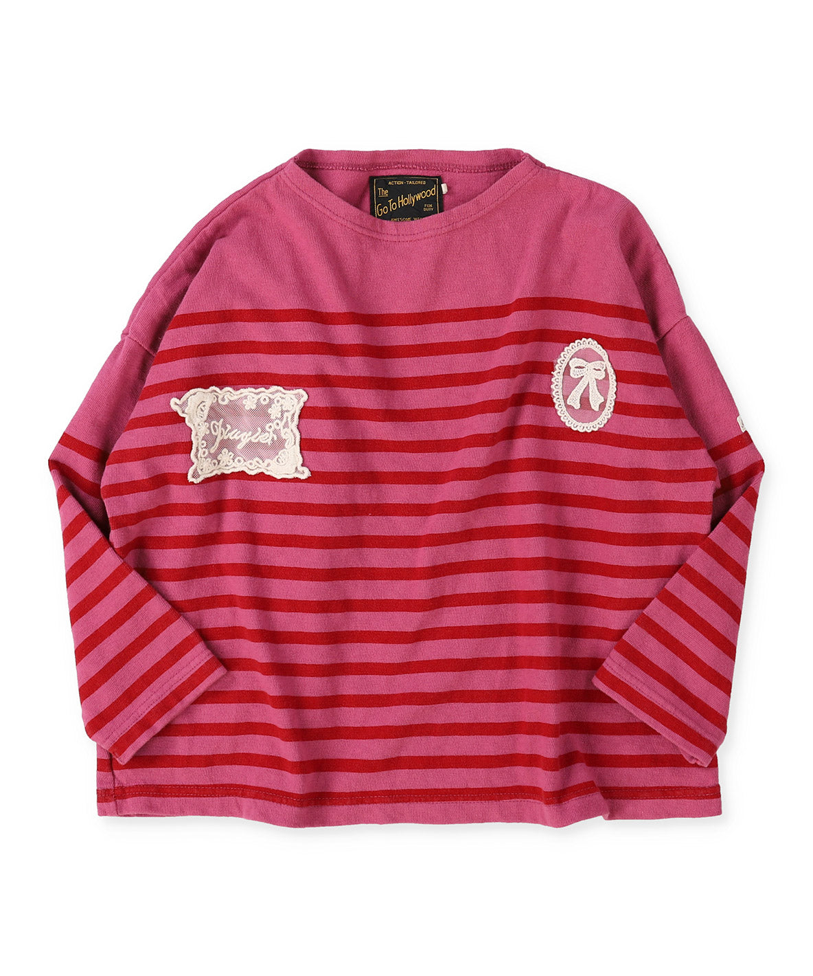 Lacy Striped Long Sleeve Tee