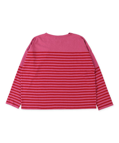 Lacy Striped Long Sleeve Tee(LADIES)