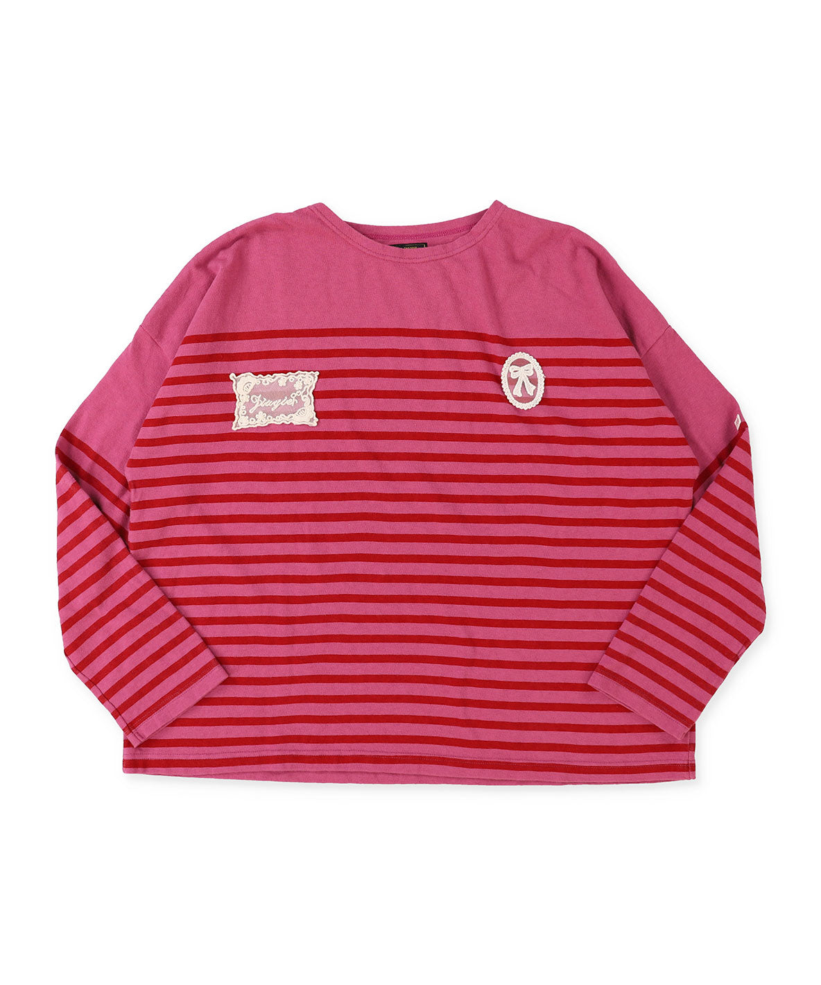 Lacy Striped Long Sleeve Tee(LADIES)
