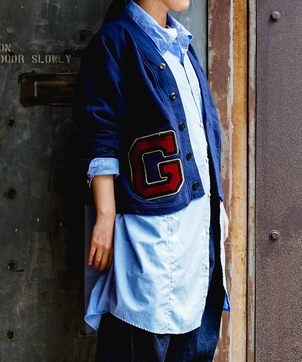 Letter Sweat Cardigan(LADIES)