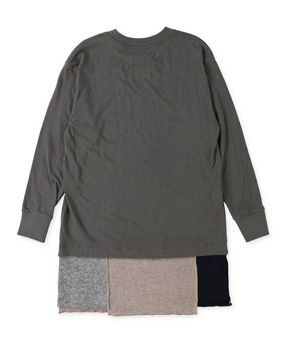 Knit-docking Long Sleeve Mini Dress(LADIES)
