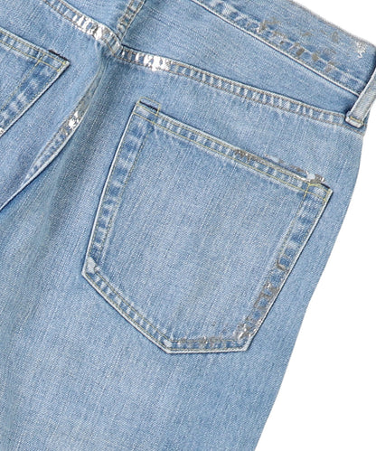 Shiny Denim Loose 5 Pocket Pants(LADIES)