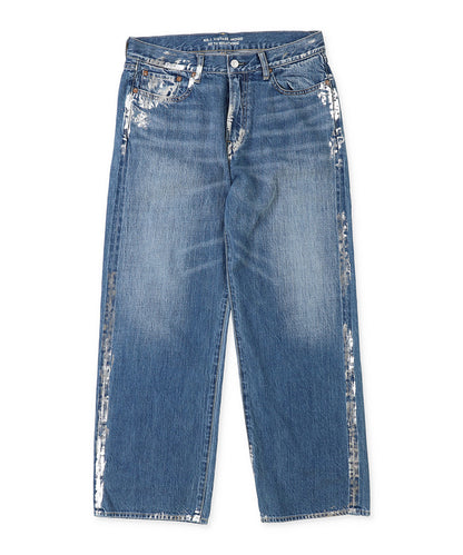 Shiny Denim Loose 5 Pocket Pants(LADIES)