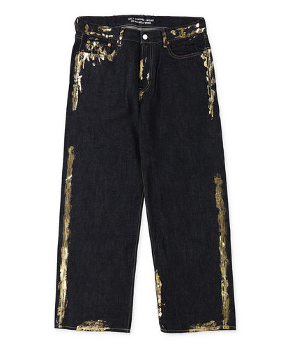 Shiny Denim Loose 5 Pocket Pants(LADIES)