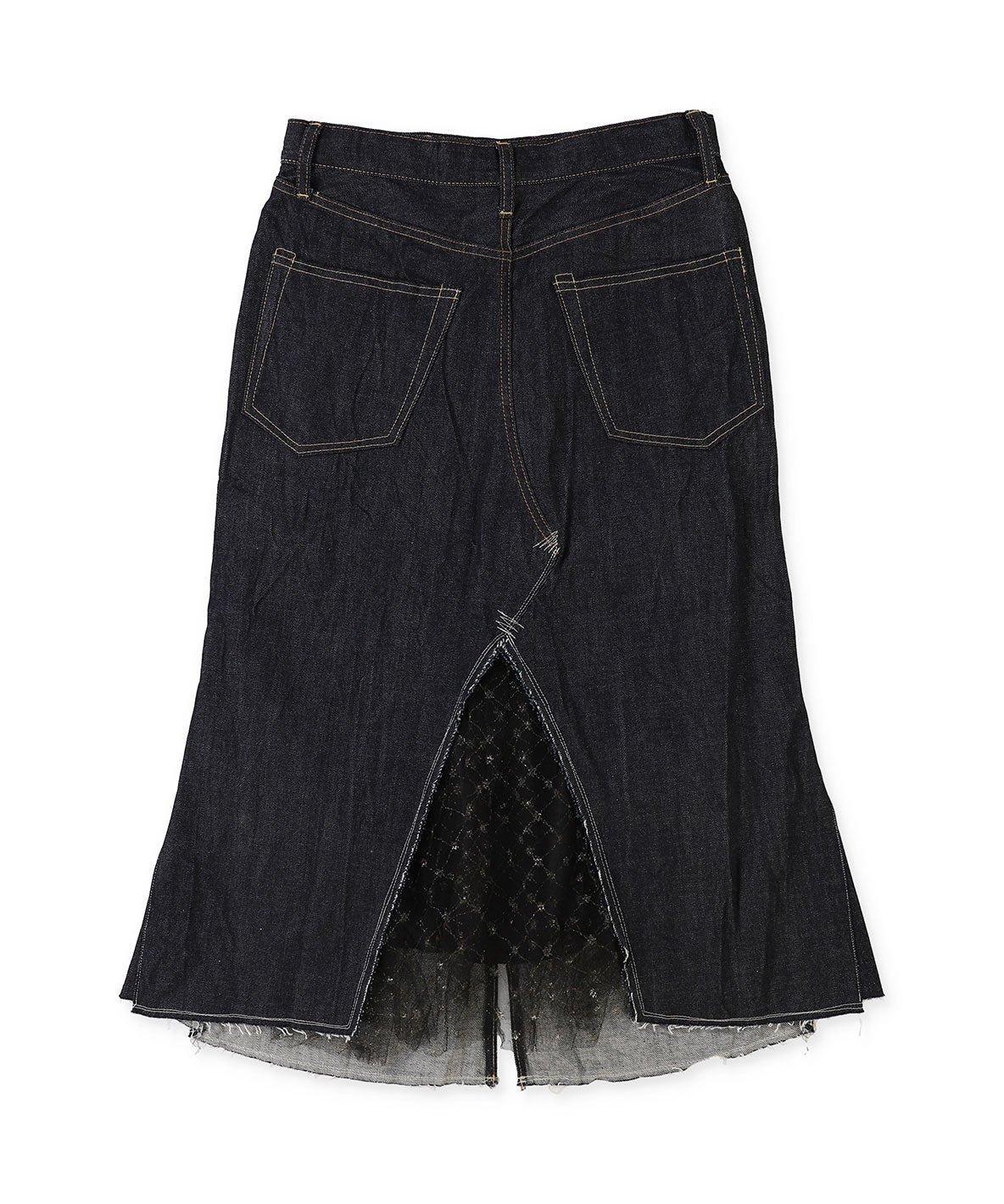 Denim Shiny Lacy Skirt(LADIES)