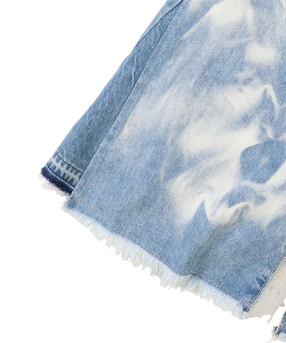 Denim Shiny Lacy Skirt(LADIES)