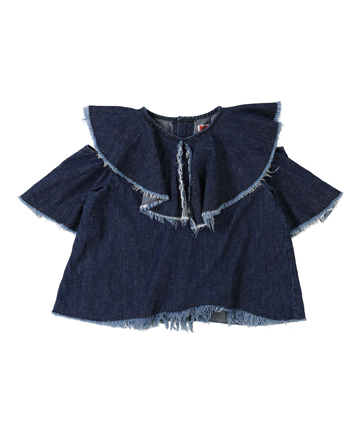 Work Denim Ruffled Blouse(LADIES)