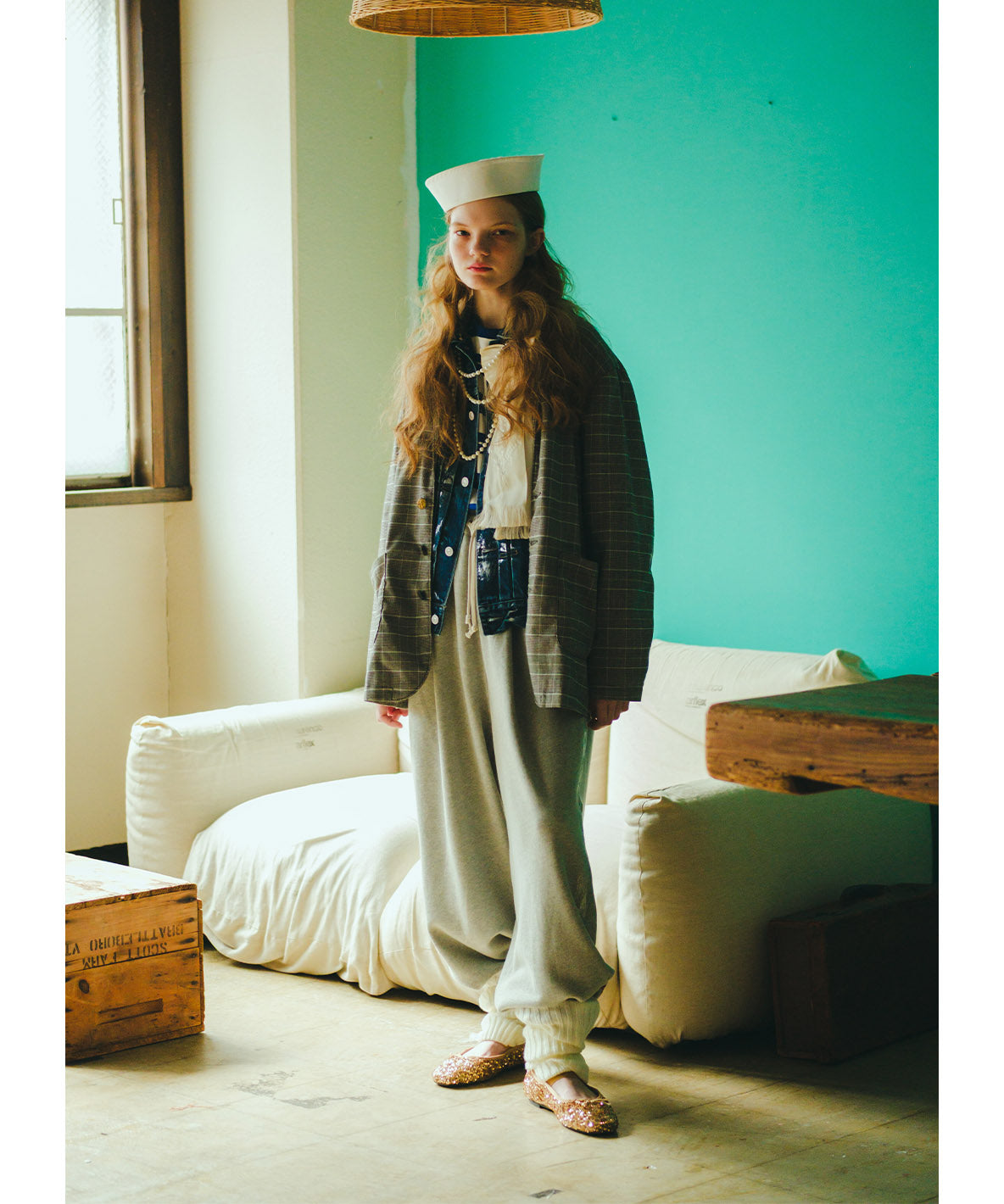 Sparkle Glencheck Jacket(LADIES)