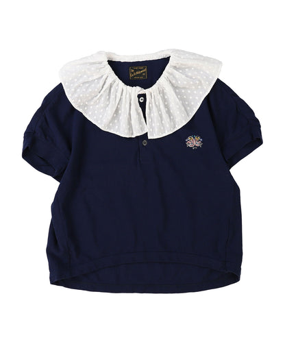 Pique Ruffled Polo Shirt(LADIES)