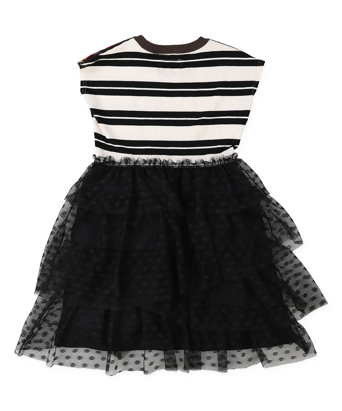 Striped Cotton Jersey Tiered Docking Dress